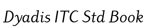Dyadis ITC Std Book