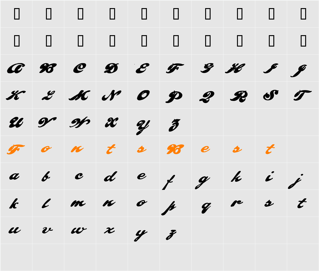 Pullman  Demo Character Map