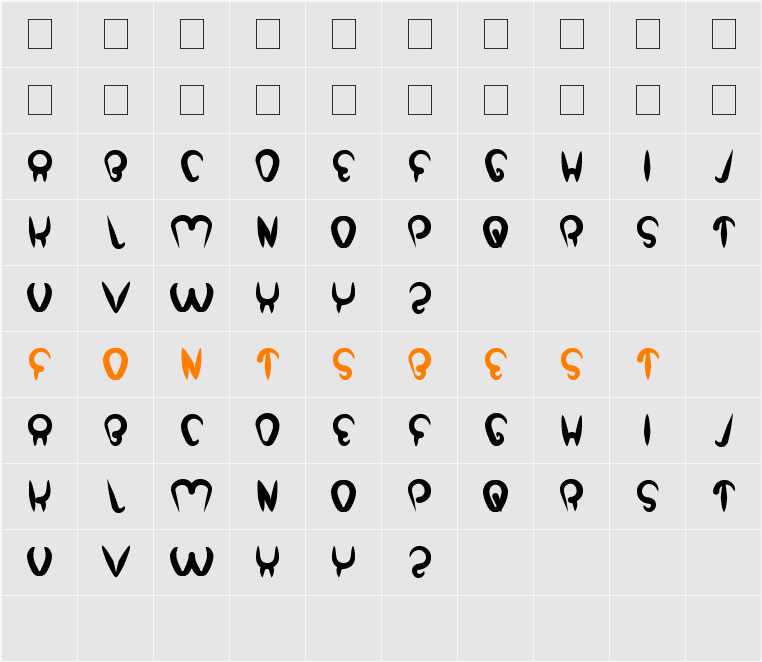 strong in the heart Character Map