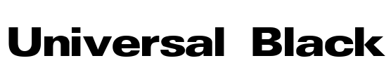 Universal Black Font Image
