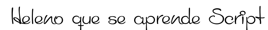  Heleno que se aprende Script Font Image