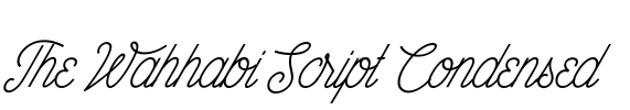 The Wahhabi Script Condensed Font Image