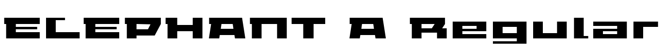 ELEPHANT A Regular Font Image