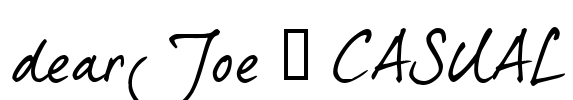 dearJoe 5 CASUAL Font Image
