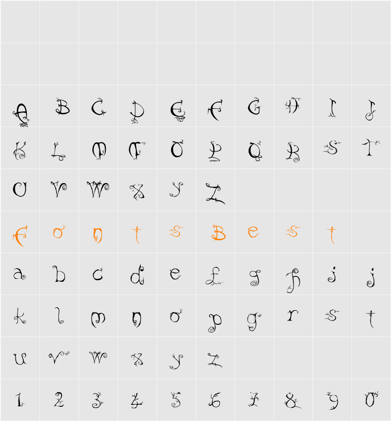 Evernight Character Map