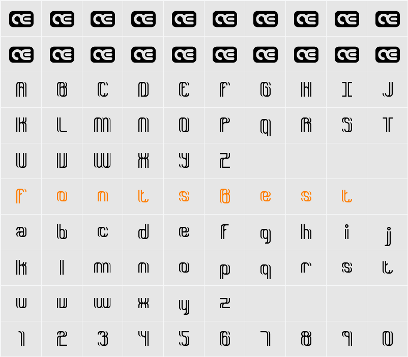 Dyphusion BRK Character Map