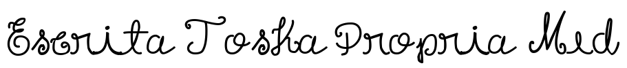 Escrita Toska Propria Med Font Image