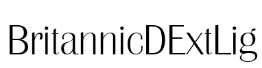 BritannicDExtLig Font Image