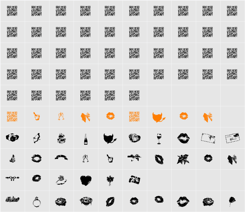 lovemarks Character Map