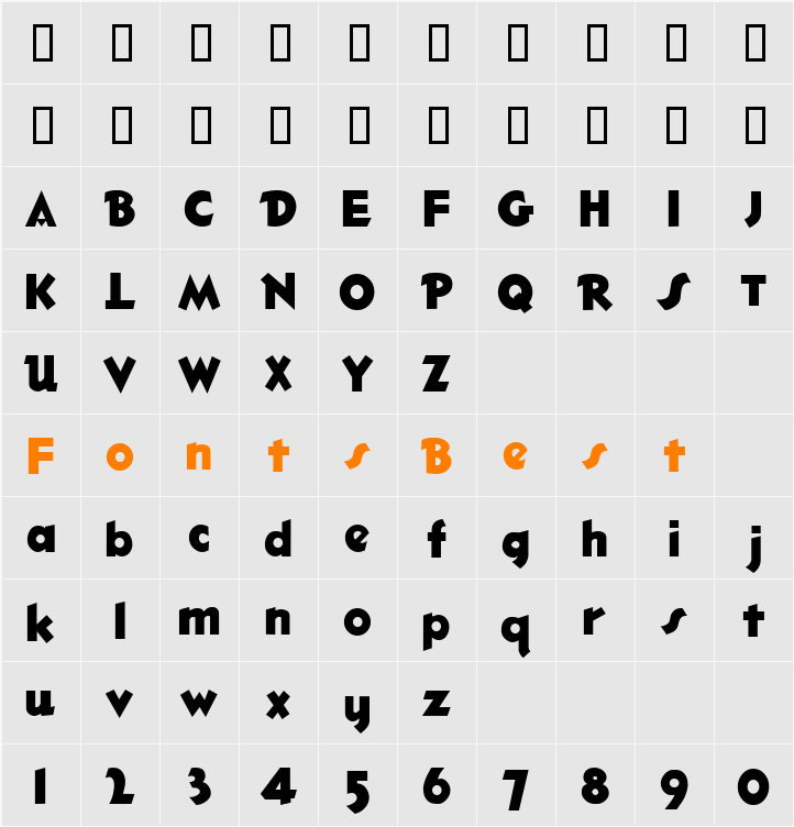 Ole Character Map