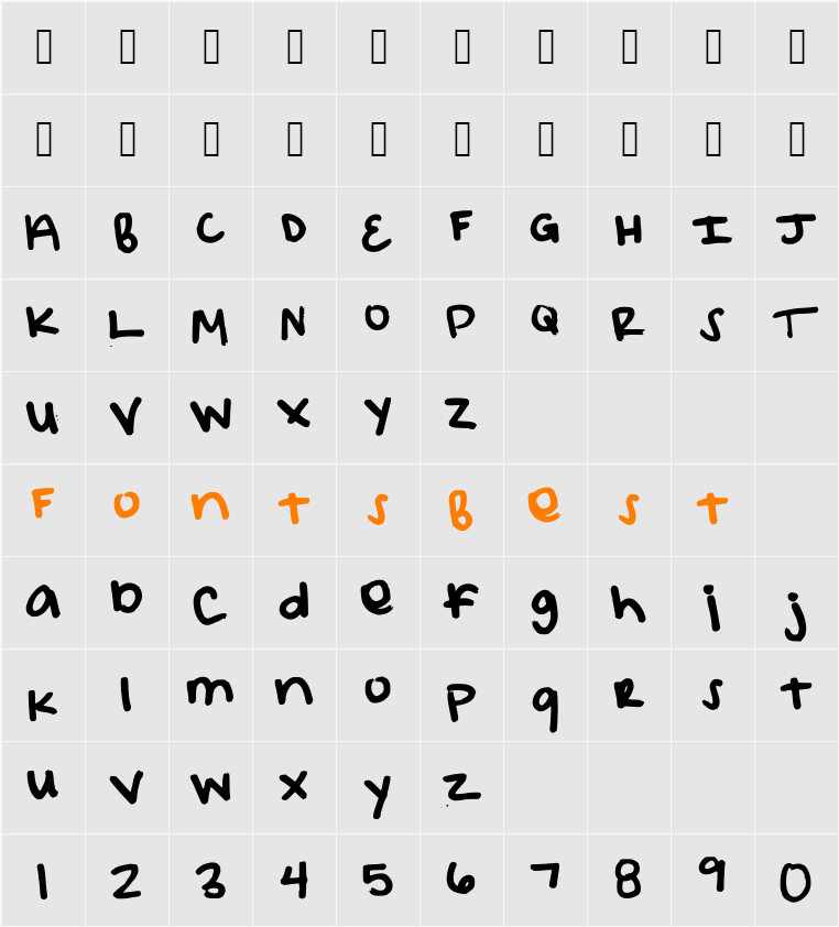 elizacat  Character Map