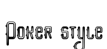 Poker style Font Image