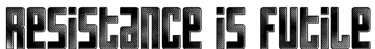 Resistance is Futile Font Image