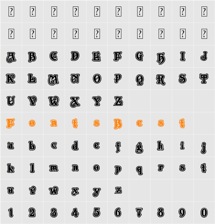 New Art Deco Character Map