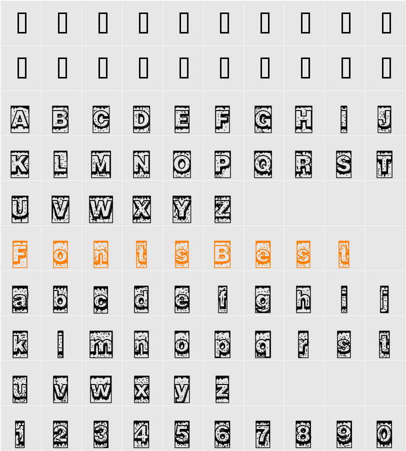 Swamp Type Character Map