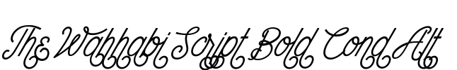 The Wahhabi Script Bold Cond Alt Font Image