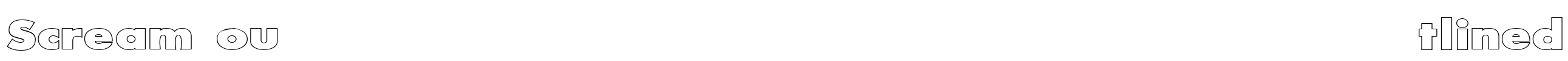 Scream outlined Font Image