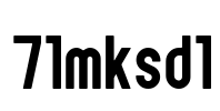 71mksd1 Font Image