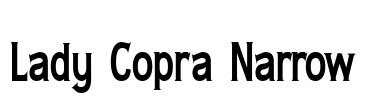 Lady Copra Narrow Font Image