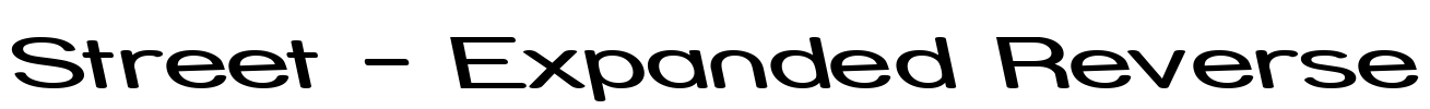Street - Expanded Reverse Font Image