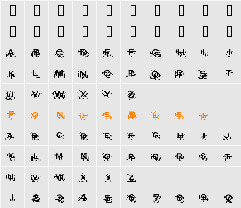 XXon XXoff Character Map