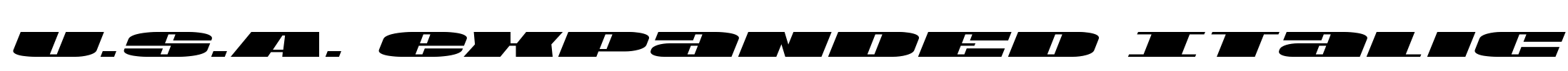 U.S.A. Expanded Italic Font Image