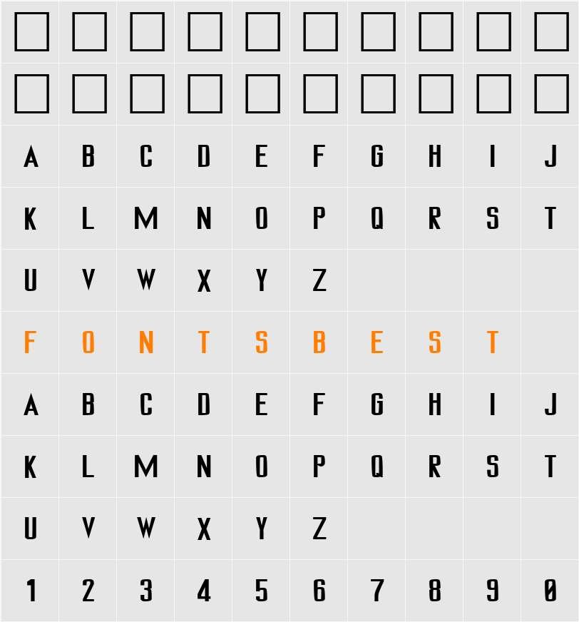 FZ BASIC 32 Character Map