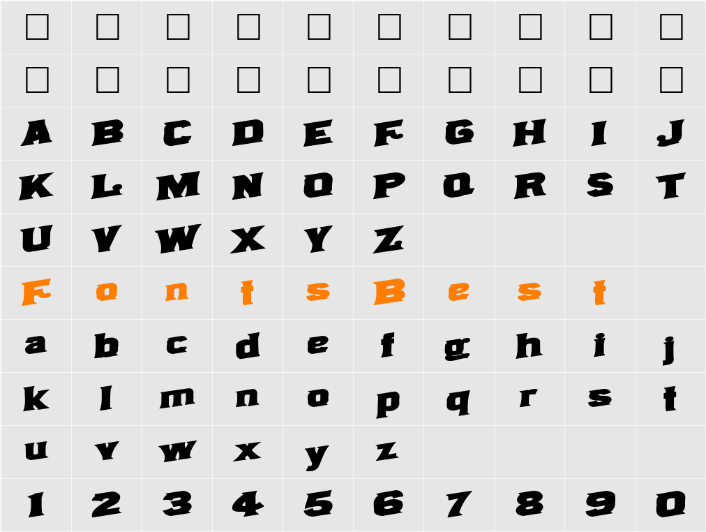 WagonMan72 Character Map