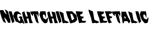 Nightchilde Leftalic Font Image