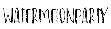 WatermelonParty Font Image