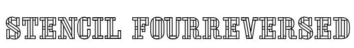 Stencil FourReversed Font Image