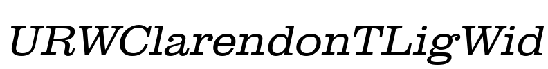 URWClarendonTLigWid Font Image