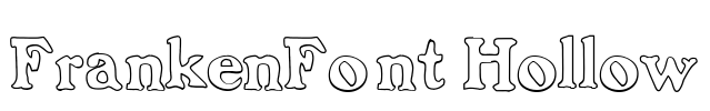 FrankenFont Hollow Font Image