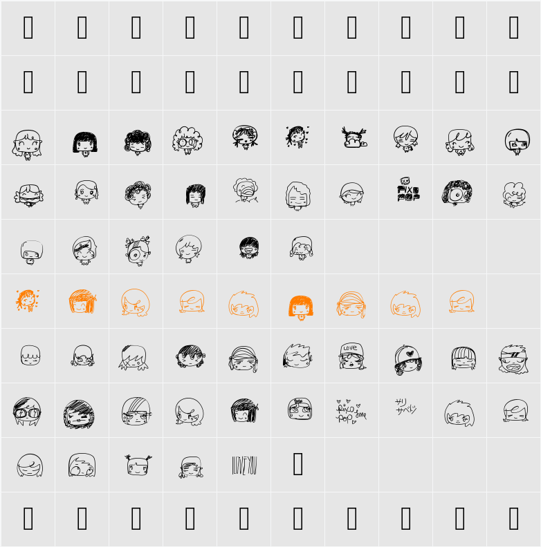 PixopopKawaiiGirls Character Map