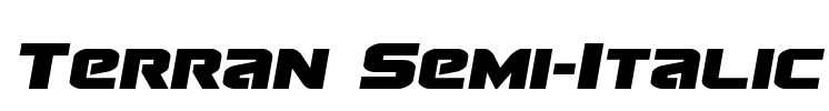 Terran Semi-Italic Font Image