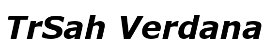 TrSah Verdana Font Image