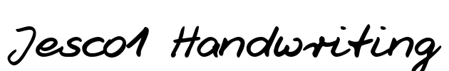 Jesco1 Handwriting Font Image