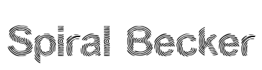 Spiral Becker Font Image