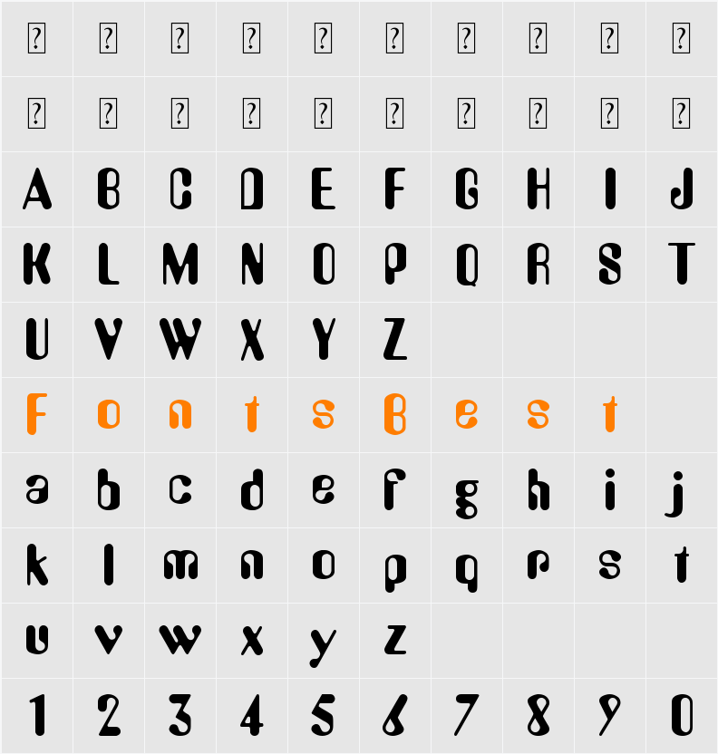 Computadora Character Map