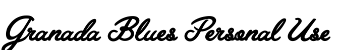 Granada Blues Personal Use Font Image