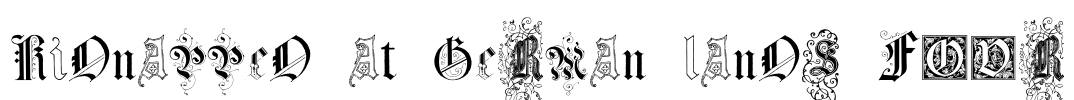 Kidnapped at German Lands Four Font Image