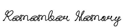 Remember Memory Font Image