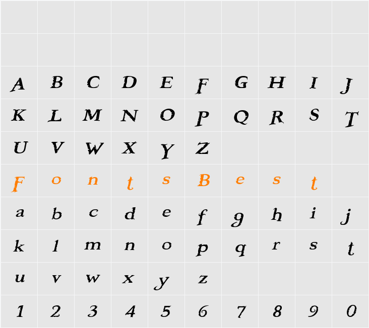 Booter - Five Five Character Map