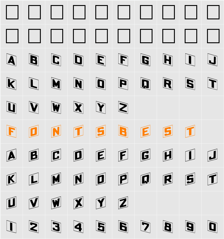 FZ BORDERS 14 EX Character Map