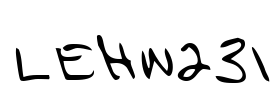 LEHN231 Font Image