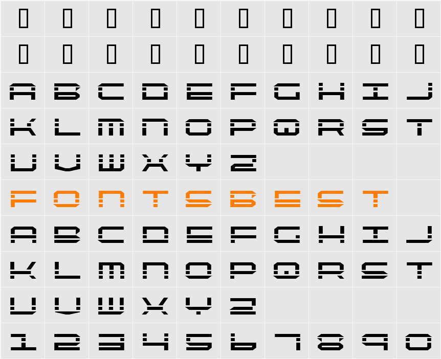 QuickQuick Bold Character Map