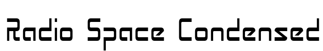 Radio Space Condensed Font Image