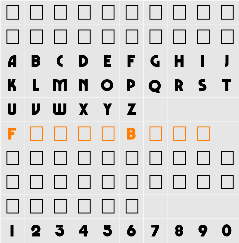 Marbolo Character Map