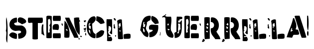 Stencil Guerrilla Font Image
