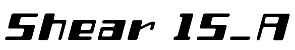 Shear 15_A Font Image